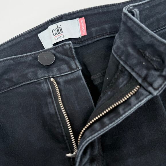 CABI Jeans Size 10 #3189 New Crop Black/Dark Gray Cropped Ankle Stretch Denim - Picture 8 of 16
